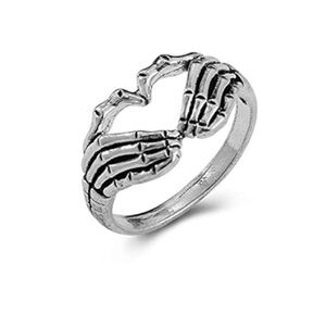 Silver heart ring